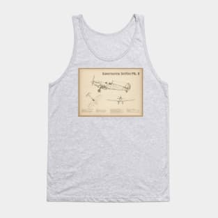 Supermarine Spitfire Mk. II - Airplane Blueprint - SD Tank Top